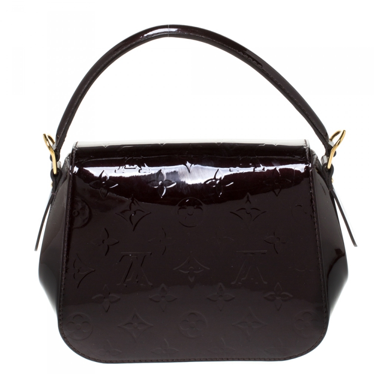 Pre Owned Louis Vuitton Amarante Monogram Vernis Pasadena Bag