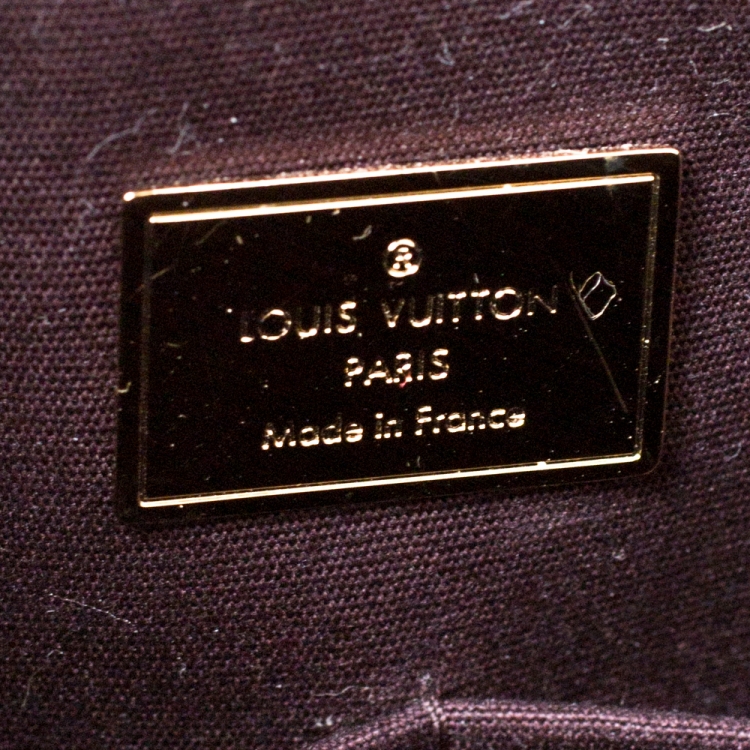 Pre Owned Louis Vuitton Amarante Monogram Vernis Pasadena Bag
