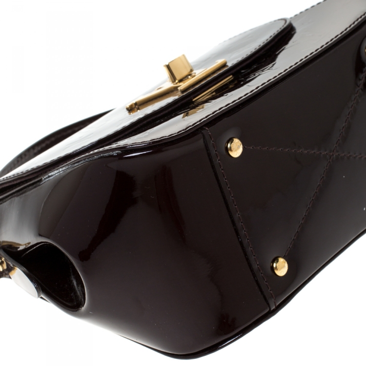 Pre Owned Louis Vuitton Amarante Monogram Vernis Pasadena Bag