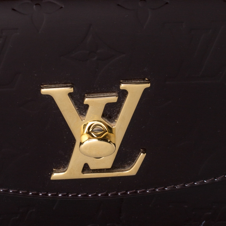 Pre Owned Louis Vuitton Amarante Monogram Vernis Pasadena Bag