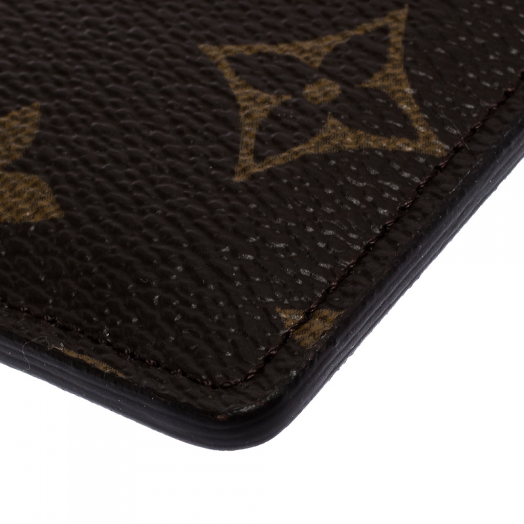 Pre Owned Louis Vuitton Fuchsia/Brown Monogram Canvas Card Holder