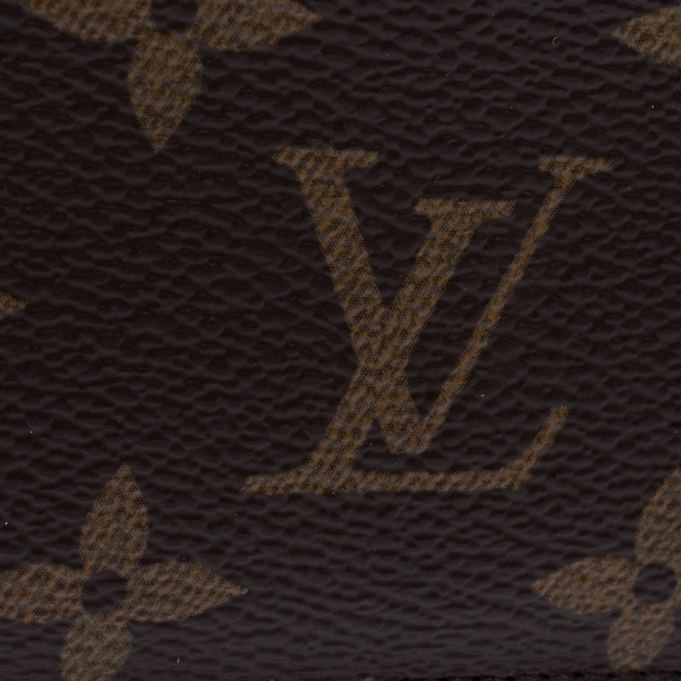 Pre Owned Louis Vuitton Fuchsia/Brown Monogram Canvas Card Holder