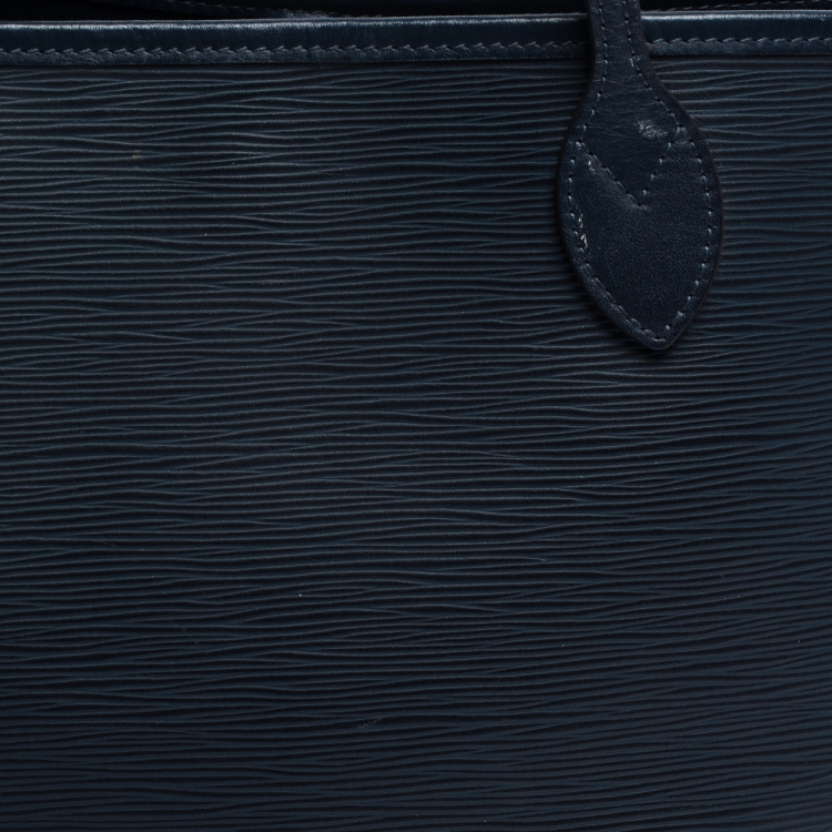 Pre Owned Louis Vuitton Blue Marine Epi Leather Neverfull MM Bag 