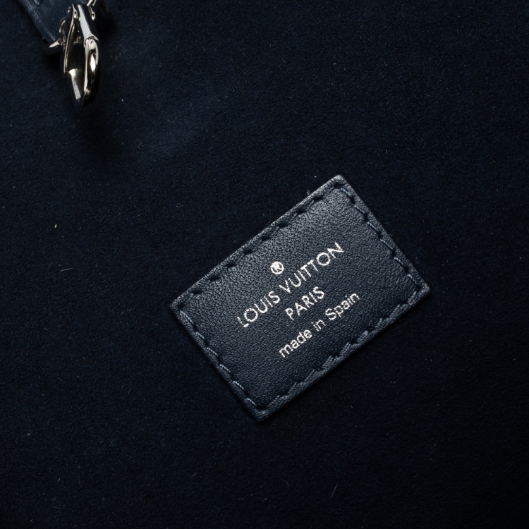 Pre Owned Louis Vuitton Blue Marine Epi Leather Neverfull MM Bag 