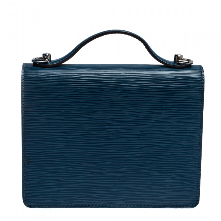Pre Owned Louis Vuitton Indigo Epi Leather Monceau BB Bag