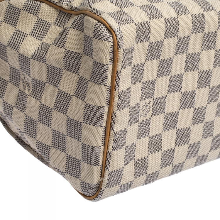 Pre Owned Louis Vuitton Damier Azur Speedy 25 Bag