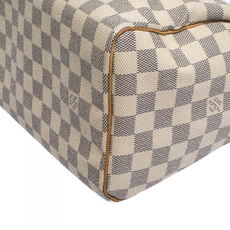 Pre Owned Louis Vuitton Damier Azur Speedy 25 Bag