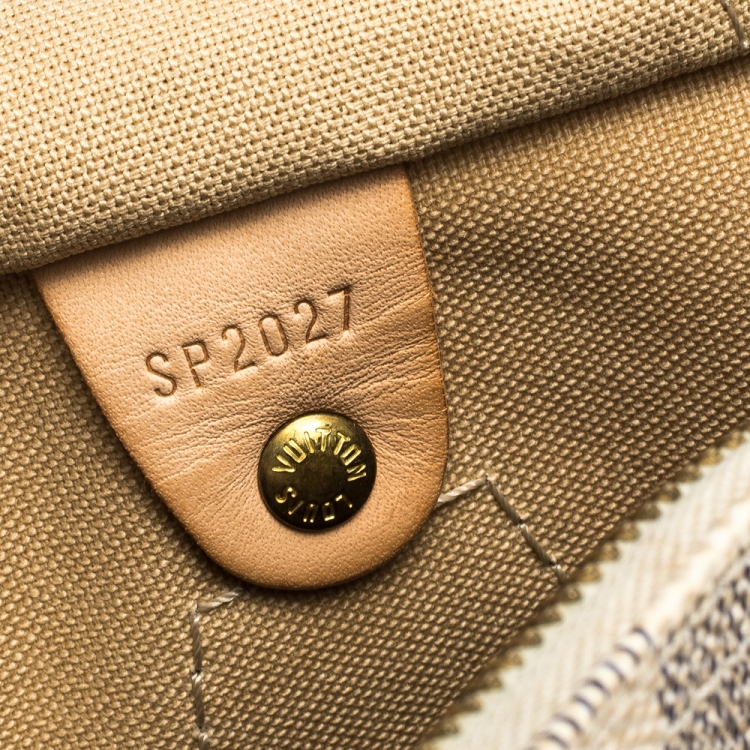 Pre Owned Louis Vuitton Damier Azur Speedy 25 Bag