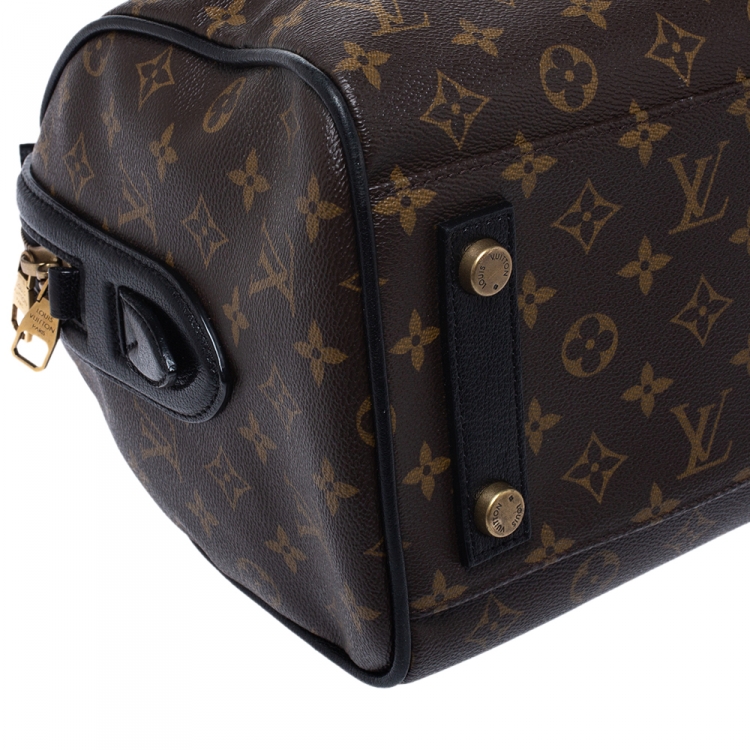 Pre Owned Louis Vuitton Black Monogram Canvas and Leather Limited Edition Golden Arrow Speedy Bag