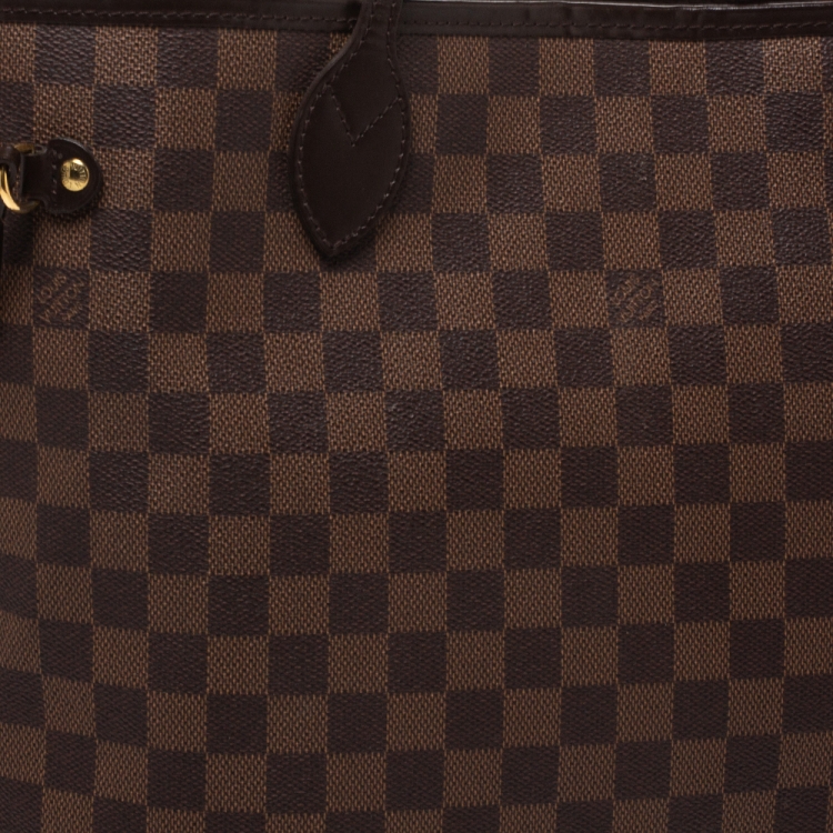Pre Owned Louis Vuitton Damier Ebene Canvas Neverfull MM Bag