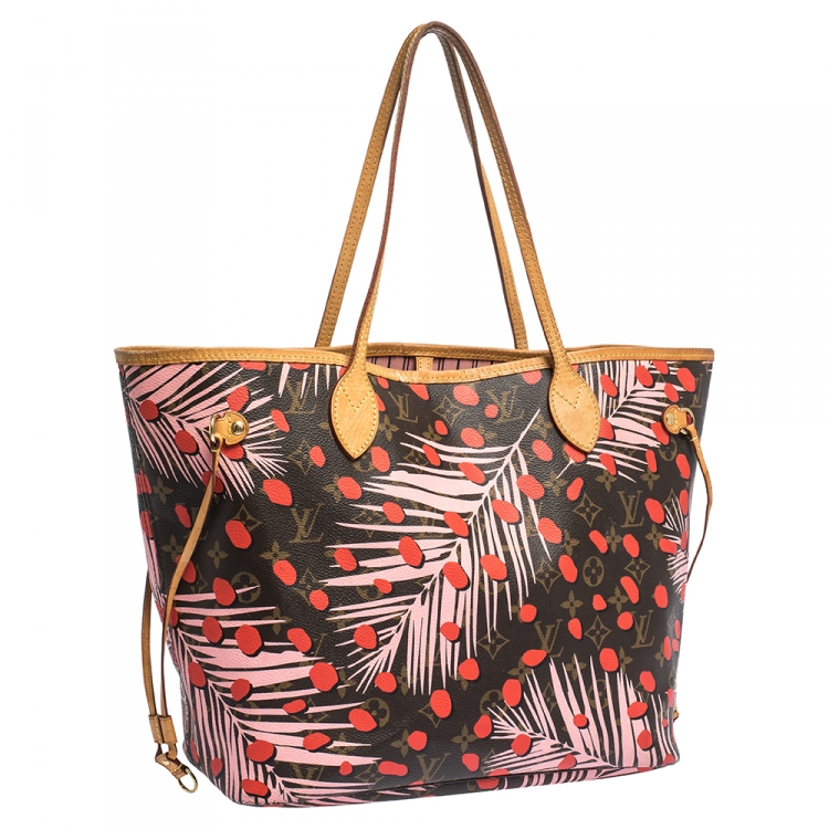 Pre Owned Louis Vuitton Monogram Canvas Jungle Dots Neverfull MM Bag