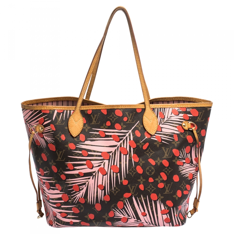 Pre Owned Louis Vuitton Monogram Canvas Jungle Dots Neverfull MM Bag