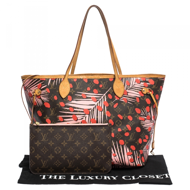 Pre Owned Louis Vuitton Monogram Canvas Jungle Dots Neverfull MM Bag