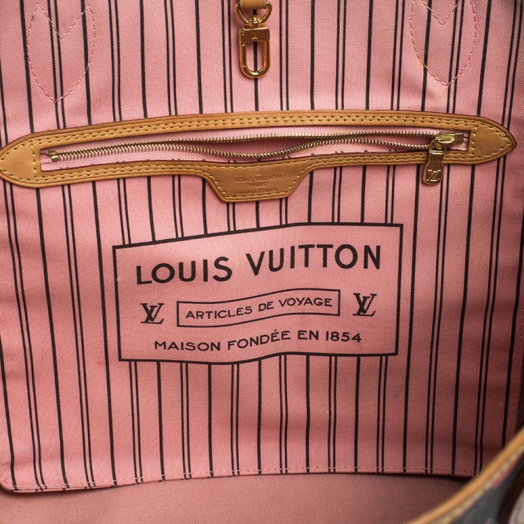 Pre Owned Louis Vuitton Monogram Canvas Jungle Dots Neverfull MM Bag