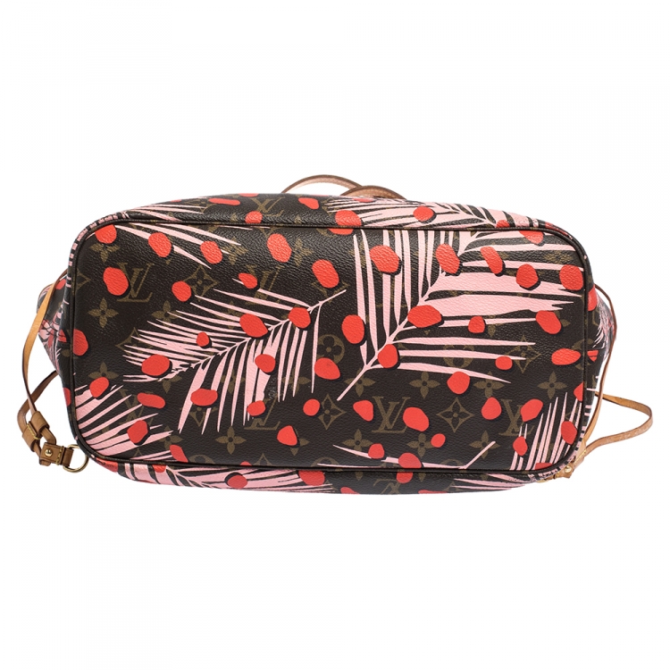 Pre Owned Louis Vuitton Monogram Canvas Jungle Dots Neverfull MM Bag