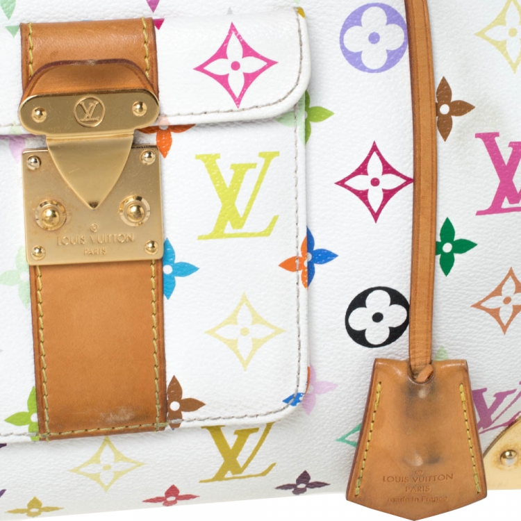 Pre Owned Louis Vuitton White Monogram Multicolore Canvas Speedy 30 Bag