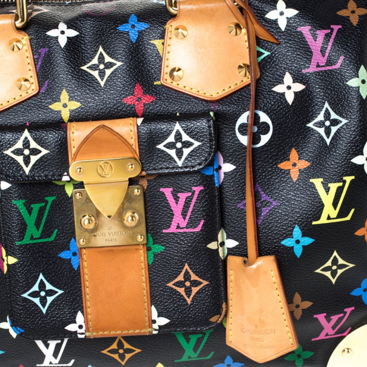 Pre Owned Louis Vuitton Black Multicolore Monogram Canvas Speedy 30 Bag