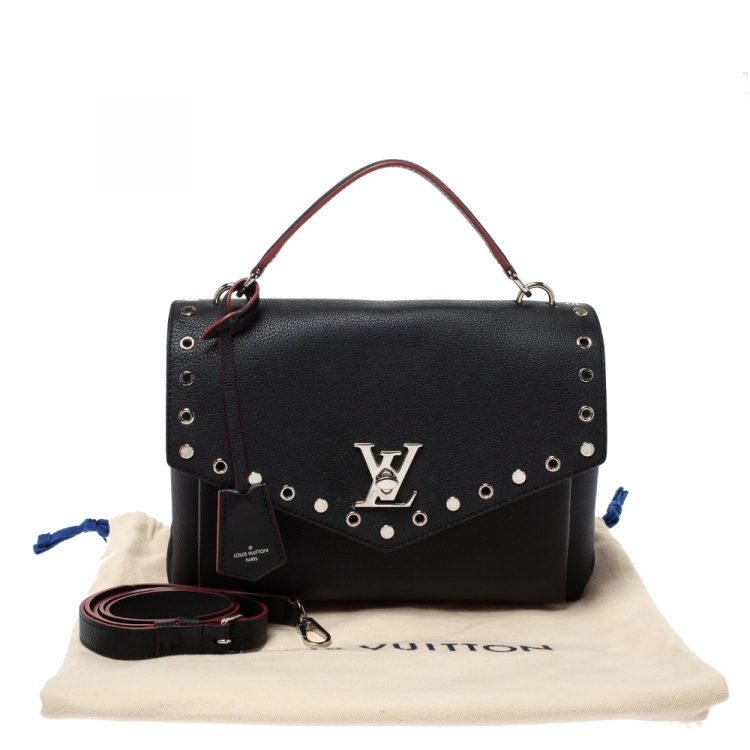 مملوكة مسبقًا Louis Vuitton Black Leather Mylockme Studs Bag