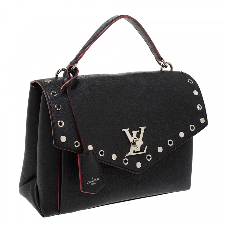 مملوكة مسبقًا Louis Vuitton Black Leather Mylockme Studs Bag