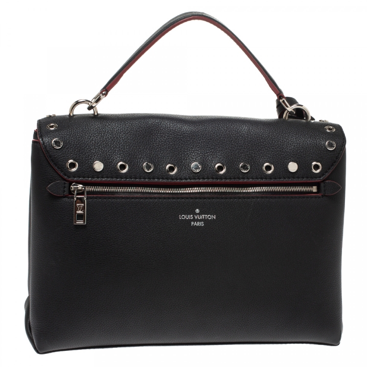 مملوكة مسبقًا Louis Vuitton Black Leather Mylockme Studs Bag