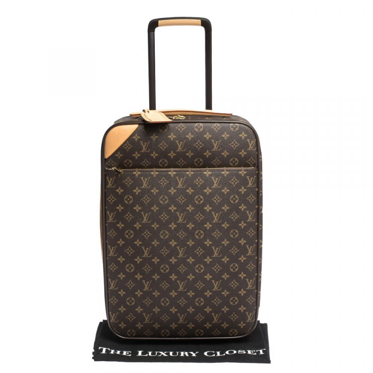 Pre Owned Louis Vuitton Monogram Canvas Business Pegase Legere 55 Luggage