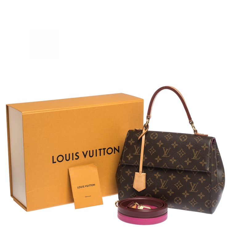 Pre Owned Louis Vuitton Monogram Canvas and Leather Cluny BB Top Handle Bag