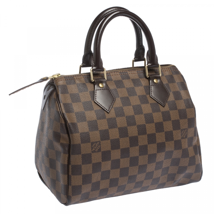 Pre Owned Louis Vuitton Monogram Ebene Canvas Speedy 25 Bag