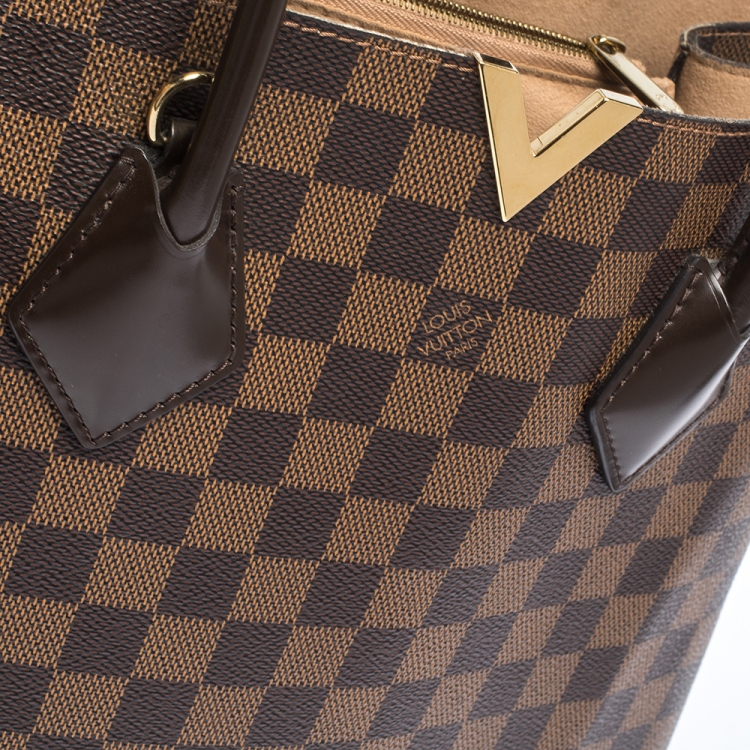 Pre Owned Louis Vuitton Damier Ebene Canvas Kensington V Bag