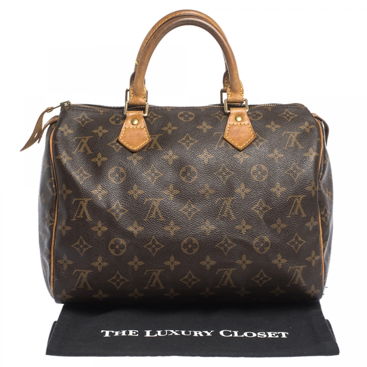 Pre Owned Louis Vuitton Monogram Canvas Speedy 30 Bag