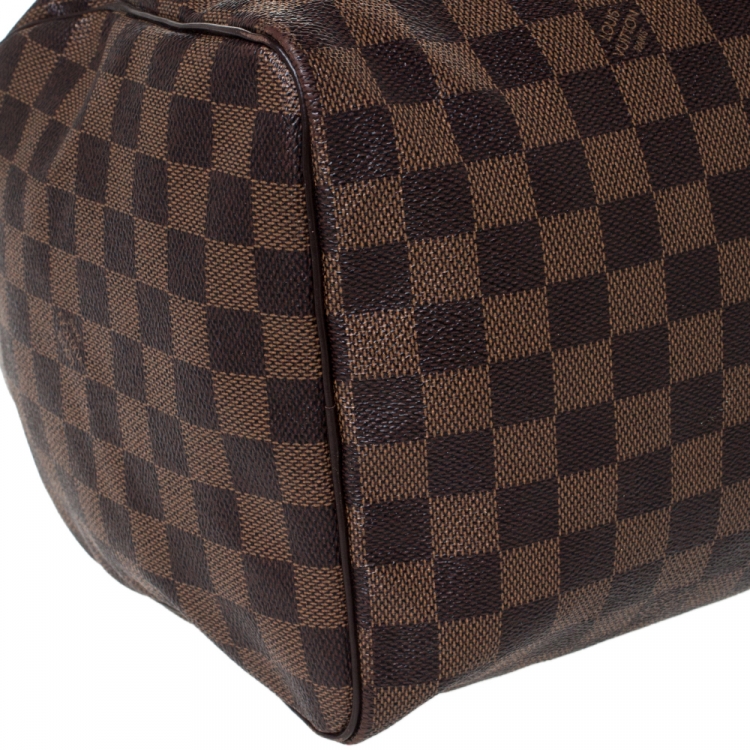 Pre Owned Louis Vuitton Damier Ebene Canvas Speedy 35 Bag