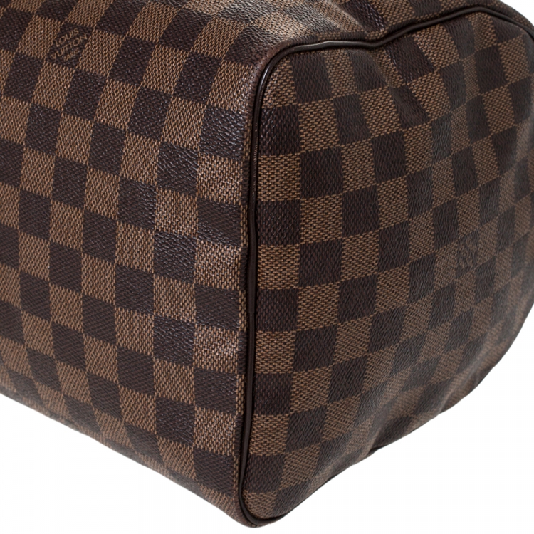Pre Owned Louis Vuitton Damier Ebene Canvas Speedy 35 Bag