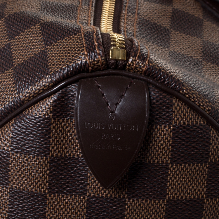 Pre Owned Louis Vuitton Damier Ebene Canvas Speedy 35 Bag