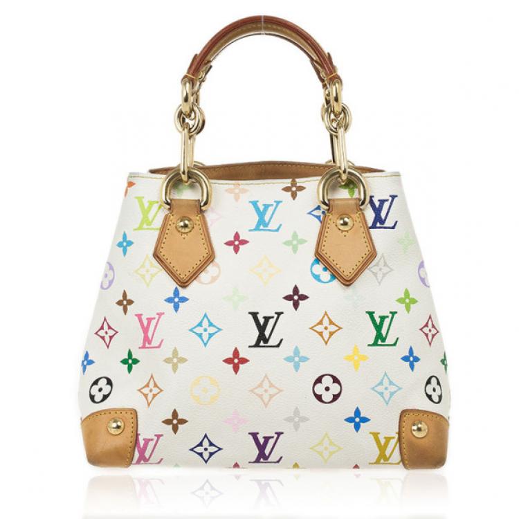 Louis Vuitton White Multicolor Monogram Canvas Audra Bag at