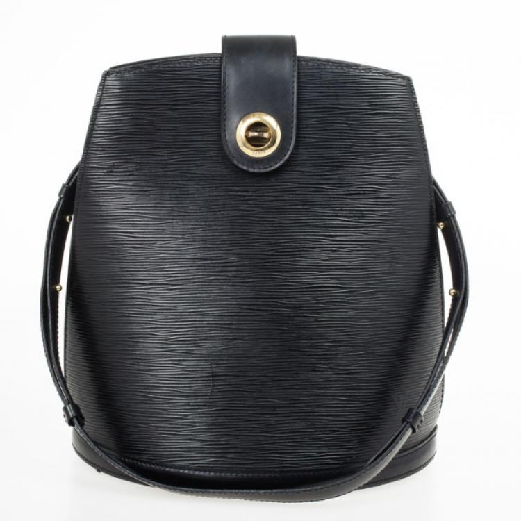Louis Vuitton Cluny Top Handle Bag Epi Leather Mini Black 15353452