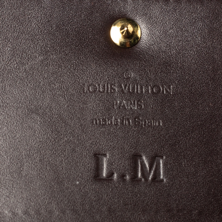 Pre Owned Louis Vuitton Amarante Monogram Business Card Holder