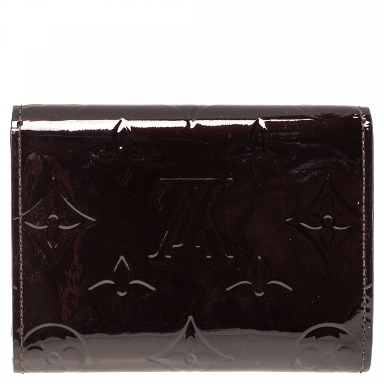 Pre Owned Louis Vuitton Amarante Monogram Business Card Holder