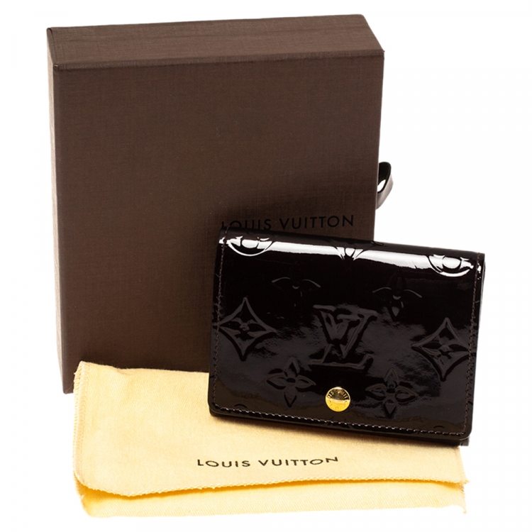 Pre Owned Louis Vuitton Amarante Monogram Business Card Holder