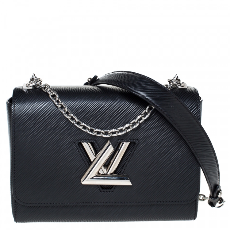 Louis Vuitton LV Twist Belt Epi Leather Medium 80 Black