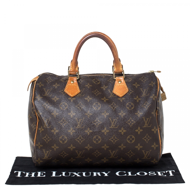 Pre Owned Louis Vuitton Monogram Canvas Speedy 30 Bag