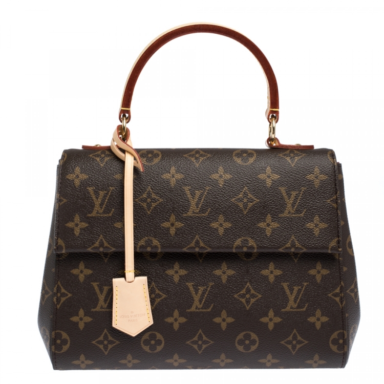 Louis Vuitton Cluny Top Handle Bag Monogram Canvas BB Brown 2180501