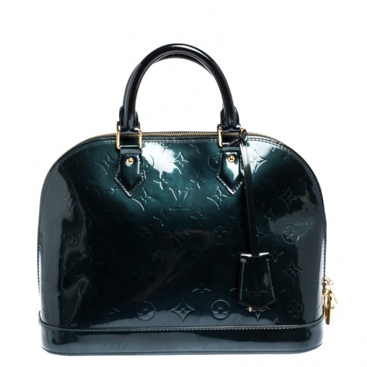 Louis Vuitton Bleu Nuit Monogram Vernis Leather Alma PM Bag Louis