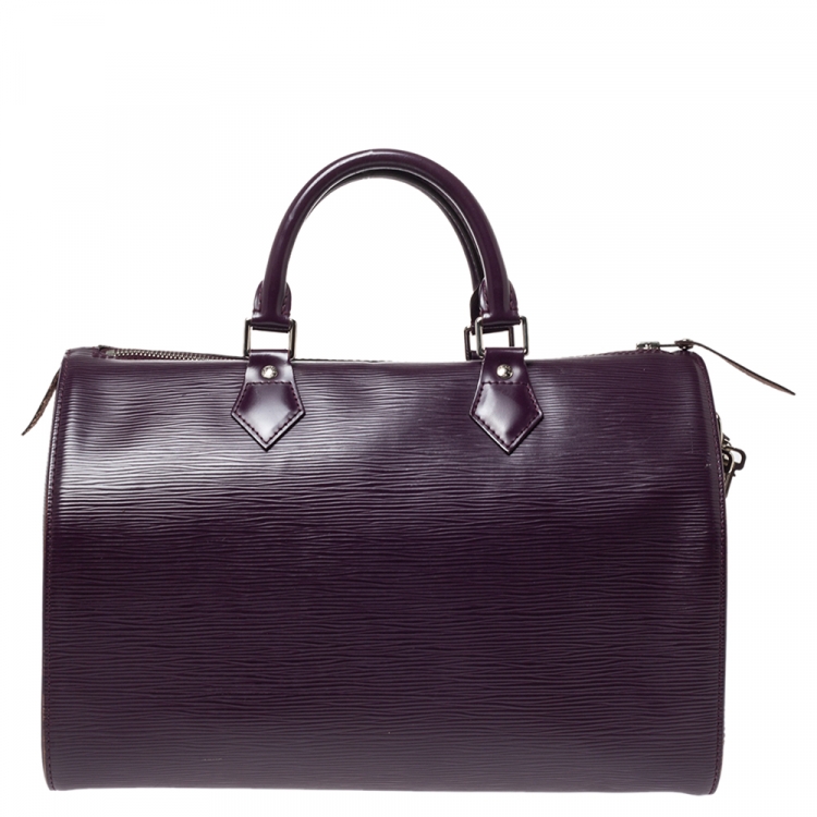 Pre Owned Louis Vuitton Cassis Epi Leather Speedy 30 Bag