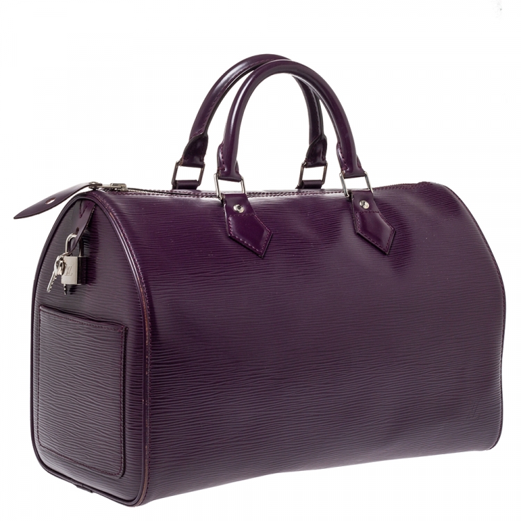 Pre Owned Louis Vuitton Cassis Epi Leather Speedy 30 Bag
