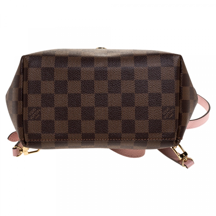 Pre Owned Louis Vuitton Magnolia Pink Damier Ebene Canvas Clapton Backpack