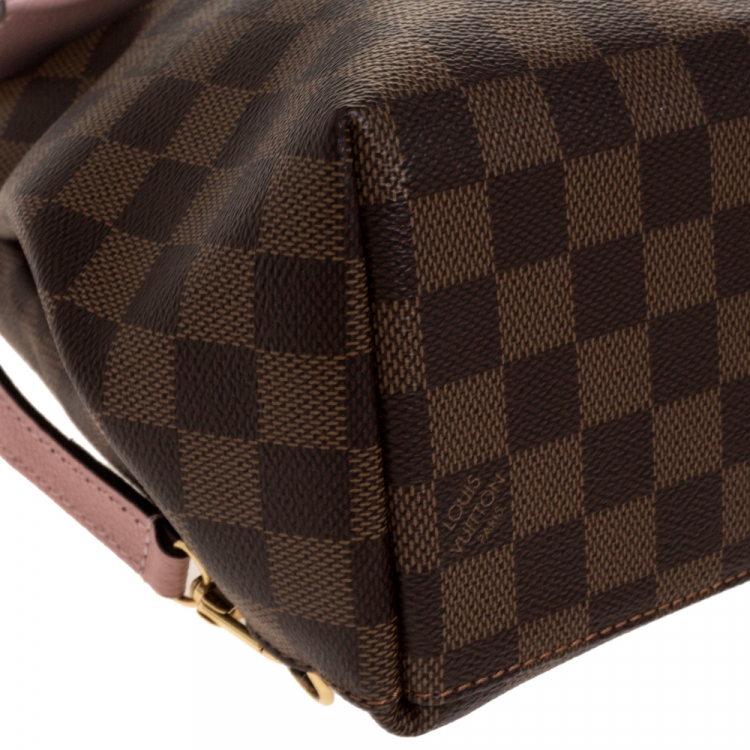 Pre Owned Louis Vuitton Magnolia Pink Damier Ebene Canvas Clapton Backpack