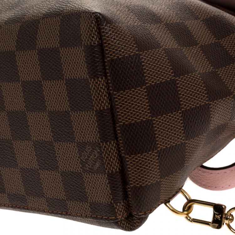 Pre Owned Louis Vuitton Magnolia Pink Damier Ebene Canvas Clapton Backpack