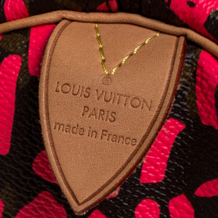 Pre Owned Louis Vuitton Pink Monogram Canvas Graffiti Stephen Sprouse Speedy 30 Bag