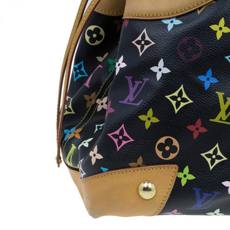مملوكة مسبقًا Louis Vuitton Black Multicolor Monogram Canvas Ursula Satchel