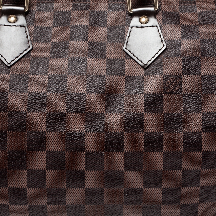 Pre Owned Louis Vuitton Damier Ebene Canvas Speedy 30 Bag