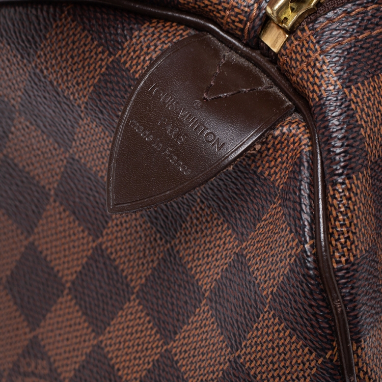 Pre Owned Louis Vuitton Damier Ebene Canvas Speedy 30 Bag